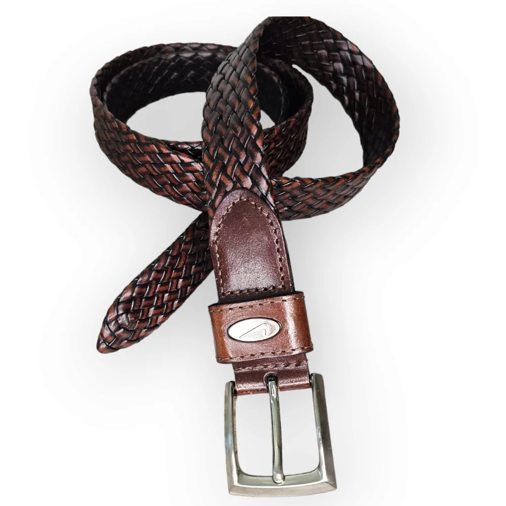 Nike Men's Braided Leather Brown Belt Size 40